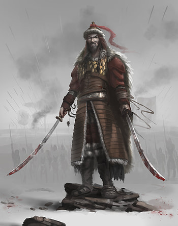 Genghis Khan, Genghis Khan character, ArtStation creation, Concept art HD phone wallpaper