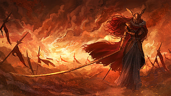 Malenia Blade of Miquella Fire Background Elden Ring HD wallpaper