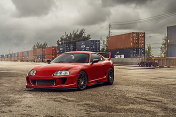 Red Supra Forgestar Wheels , toyota-supra, toyota, cars HD wallpaper