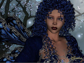 Fairy, blue, abstarc, fantasy HD wallpaper