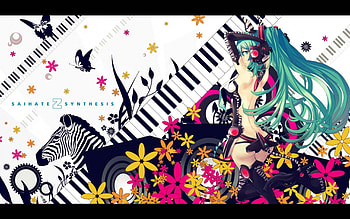 miku, anime, zebra, hatsune HD wallpaper
