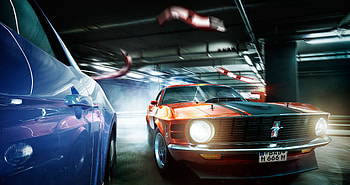Old School Mustang, mustang, cars, behance HD wallpaper