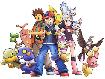 POKETEAM, ash, dawn, brock, pikachu HD wallpaper