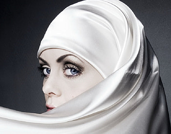 Vision in White, eyes, girl, white, fantasy HD wallpaper