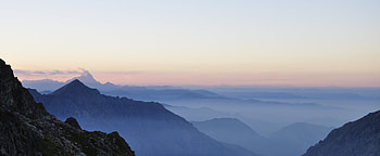 The maritime alps, mountains range, sunset, horizon HD wallpaper