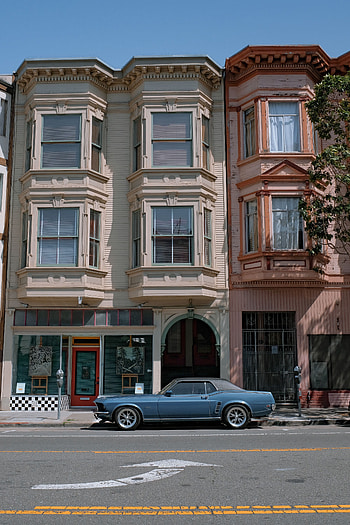 Cars, Car, Vintage, Facade, Ford Mustang, Urban HD phone wallpaper