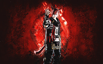 Graha Tia, Final Fantasy, red stone background, Final Fantasy XIV, Graha character, Final Fantasy characters HD wallpaper