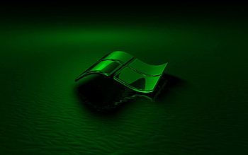 light green 3d Windows logo, black background, 3d waves light green background, Windows logo, Windows emblem, 3d art, Windows HD wallpaper