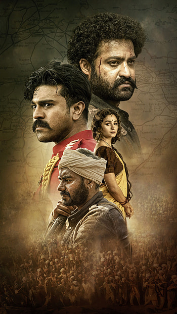 RRR, ntr, ramcharan, alia bhatt, rajamouli HD phone wallpaper