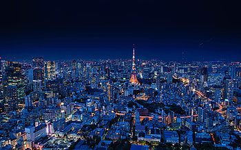 Cities, Architecture, Building, View From Above, Night City, Overview, Review, Japan, Tokyo HD wallpaper