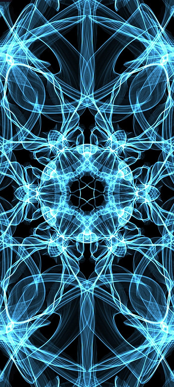 Blue silk mandala, silkart, black blue, blackblue, black, silk art, bluemandala HD phone wallpaper