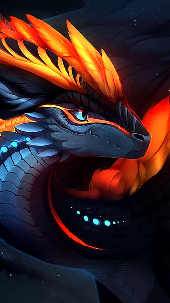 EJDER, EJDERHA, TURUNCU HD phone wallpaper