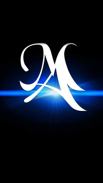 M Letter, Black background HD phone wallpaper