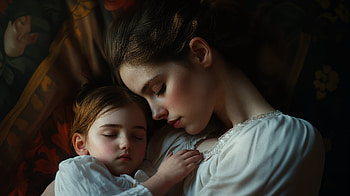 Motherhood Moments: A Heartfelt Ultra, child, sleeping, Intimacy HD wallpaper