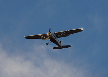 Private Aircraft, clouds, plane, private plane, sky HD wallpaper