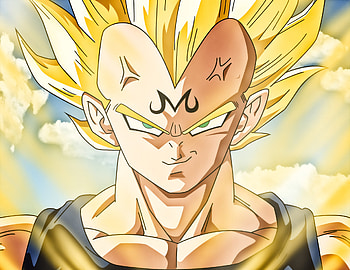 Majin Vegeta, Anime power-up, Intense rivalry, A warrior's pride HD wallpaper