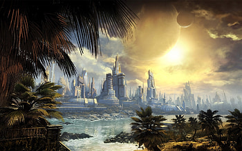 Fantasy, Cities HD wallpaper