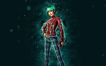 Voyager Sunny, , blue neon lights, Fortnite Battle Royale, Fortnite characters, Voyager Sunny Skin, Fortnite, Voyager Sunny Fortnite HD wallpaper