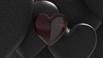 Dark, heart, shape, abstract HD wallpaper
