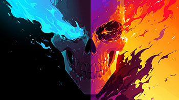 Skull, skull, AI Art HD wallpaper