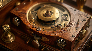 Exquisite Wooden Music Box Carving, music box, wooden, carving, close-up HD wallpaper