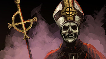 Ghost Band, Haunting melodies, Dark stage presence, Ghostly apparition HD wallpaper