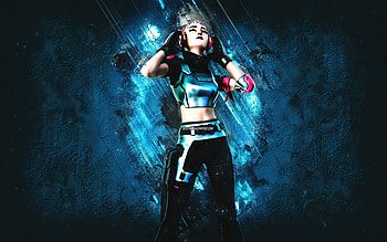 Fortnite Mel Skin, Fortnite, main characters, blue stone background, Mel, Fortnite skins, Mel Skin, Mel Fortnite, Fortnite characters HD wallpaper