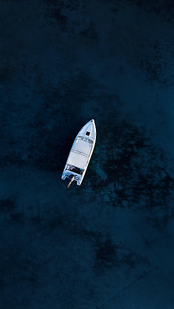 Nature, Water, View From Above, Dark, Glare, Boat HD phone wallpaper