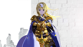Warrior, anime girl, Sword art Online HD wallpaper
