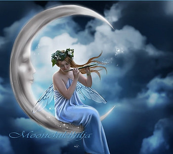 Moonlight, abstract, fantasy HD wallpaper