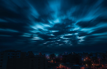 Nature, Sky, Night, Clouds, City HD wallpaper