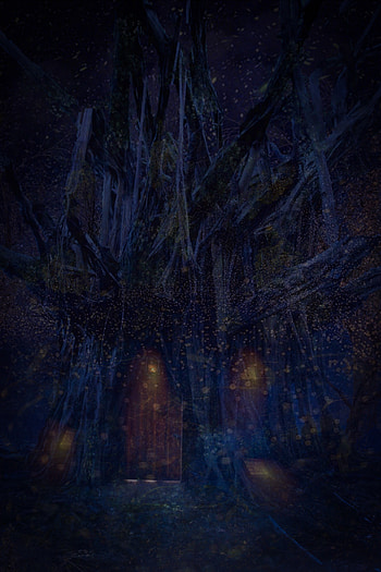 Dark, Wood, Tree, Gloomy, Door, Spooky, Eerie HD phone wallpaper
