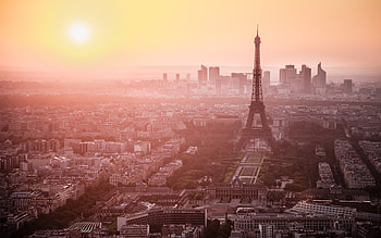 Paris sunset, Golden hour, Captivating beauty, Romantic vibes HD wallpaper