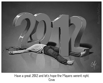 LET'S HOPE, THE MAYANS WEREN'T RIGHT!, graphy, bw, grotesque, 2012, digital art, abstract, superstition, black humor, mayans HD wallpaper