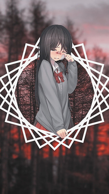 Depressing, Anime, Sad Girl, Background HD phone wallpaper