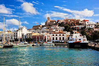 Boats, Ibiza HD wallpaper