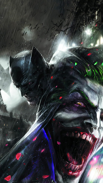 Batman & Joker, art, supernatural_creature HD phone wallpaper