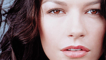 Catherine Zeta-Jones, Captivating portrait, Stunning landscape, Mode of expression HD wallpaper
