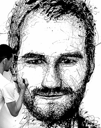 Nick Vujicic, Inspirational figure, Acrylic on canvas, Fabiano Millani's art HD phone wallpaper
