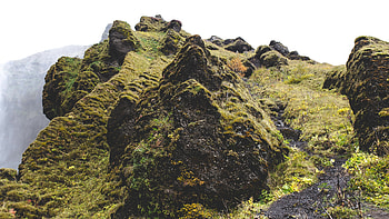 Nature, Grass, Stones, Mountains, Moss HD wallpaper