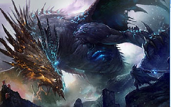 Thanatos, dragon, castle age, attack HD wallpaper