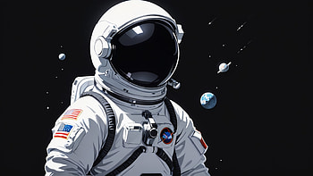 Astronaut in Space, astronaut, space, universe, dark, loneliness HD wallpaper