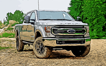Ford F-350 Super Duty, , vector art, 2022 cars, electric cars, creative, abstract cars, Ford F-350 Super Duty drawing, cars drawings, Ford HD wallpaper