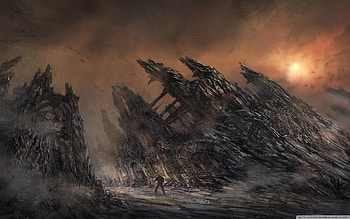 Concept Art, gear of war, fighting, wide, alone, dark, thriller, microsoft, adventure, hell, action, video game HD wallpaper