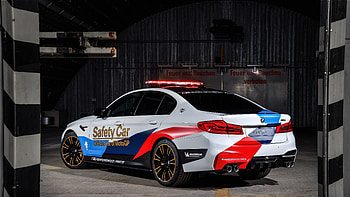 Bmw M5 motogp safety car, rear, 2018 HD wallpaper