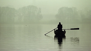 Boat travels, Lonely boat man, 223036 HD wallpaper