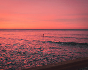 Water, Sea, Twilight, Silhouette, Miscellanea, Miscellaneous, Dusk, Loneliness HD wallpaper