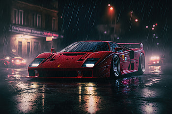 Ferrari F40 2023, ferrari, cars, artist, artstation HD wallpaper