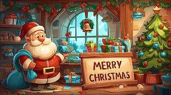 Santa's Gift Workshop — Merry Christmas, Merry Christmas, Christmas, gift, Santa, Santa Claus HD wallpaper