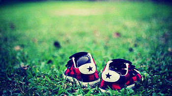 Grass, Miscellanea, Miscellaneous, Sneakers, Mood, Shoes, Star, Firm HD wallpaper